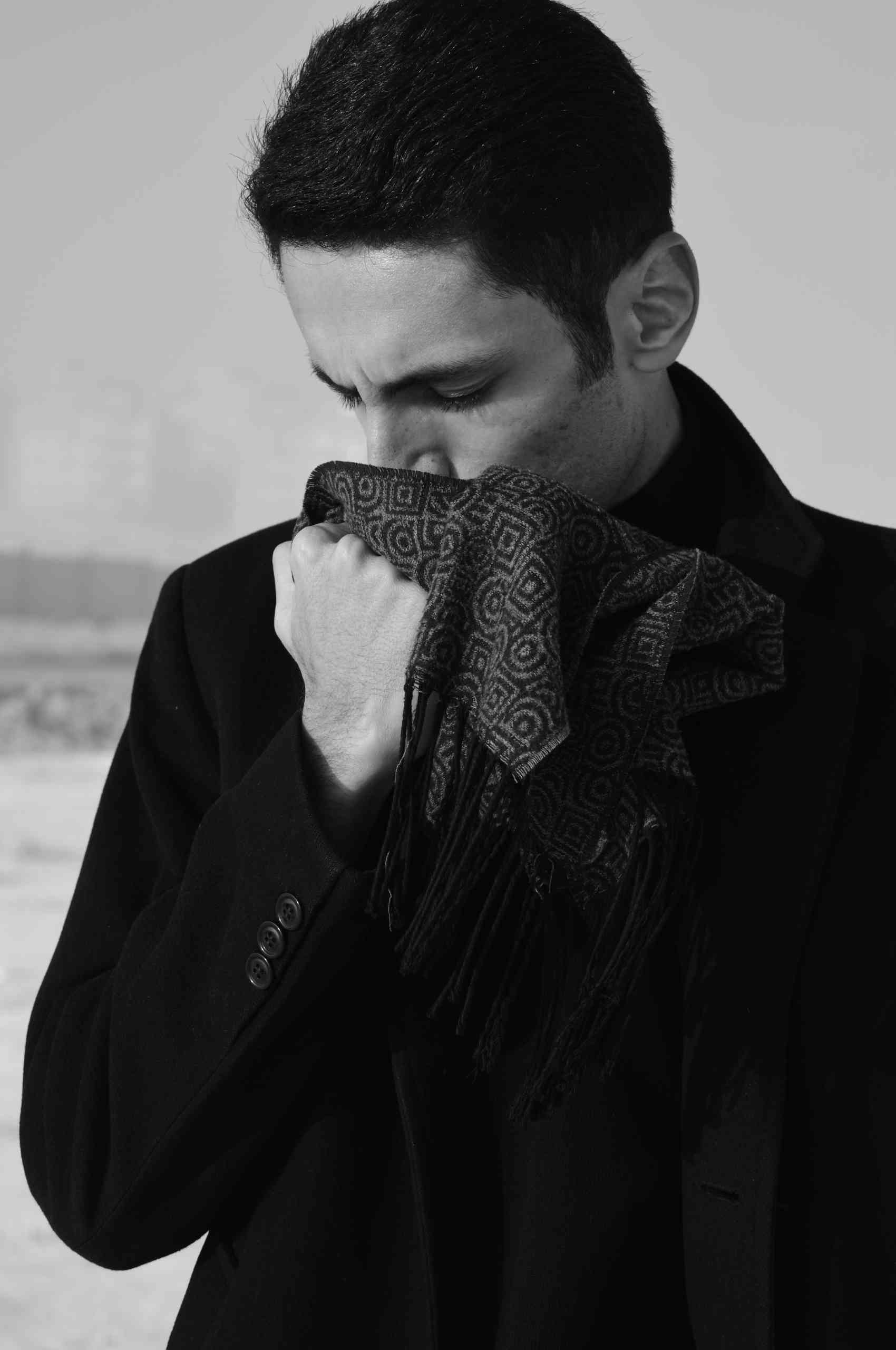 man with a scarf