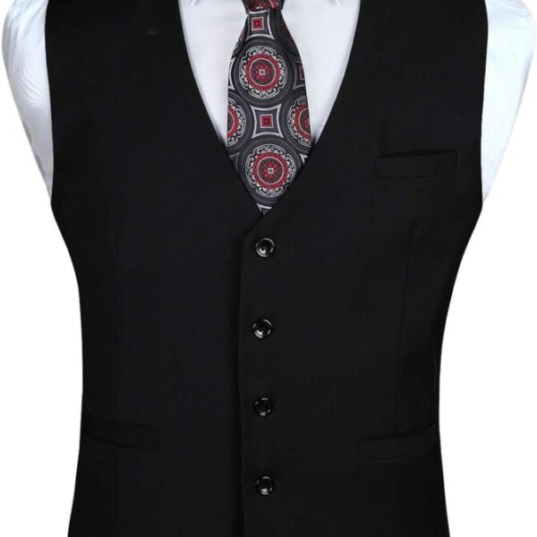 Enlision Men's Suit Vest Business Formal Dress Waistcoat Solid Color Vest for Suit or Tuxedo  Clothing, Shoes & Jewelry